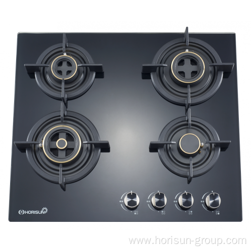 Gas stove Glass surface four burners